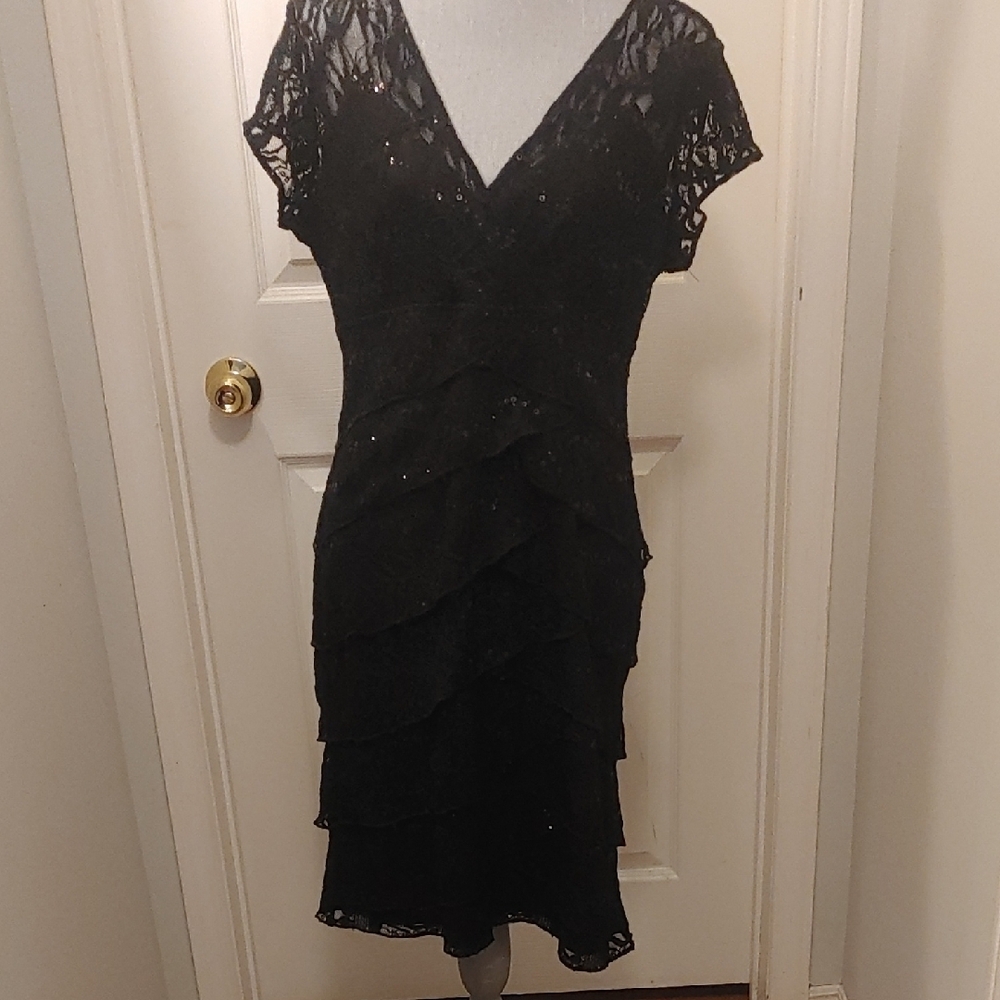 Elegant Black Lace Dress